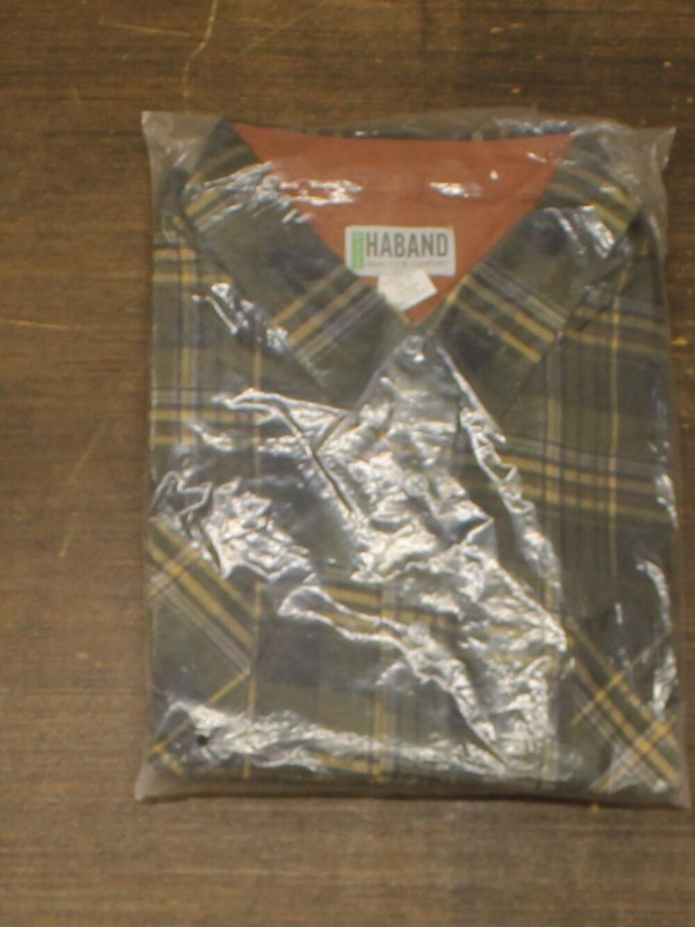 NEW Haband Mens Flannel Long Sleeve Button Up Plaid Shirt Green Multi 3X